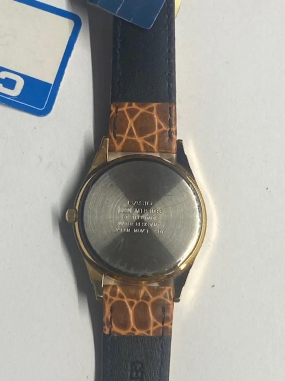 casio watch easy reader leather strap brand new no battery